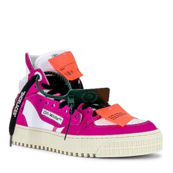 Off-White Shoes - Off-White Pink High-Top Sneakers